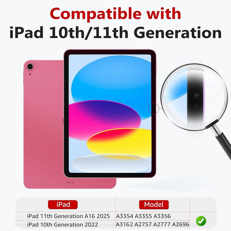 bersem Screen Protector Compatible with iPad A16 11th/10th Generation (11/10.9 Inch, 2025/2022), Tempered Glass, Ultra Clear, Anti-Scratch, Case Friendly, EZ Kit, 1 Pack - Image 2